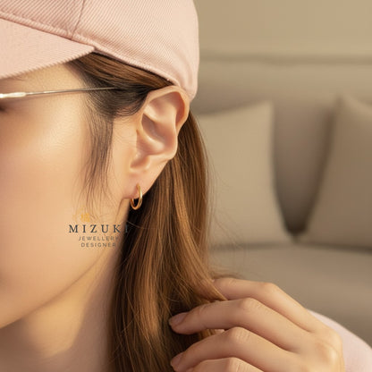 TACHIBANA｜18K金極簡小圓圈耳環｜Classic Hoop Earrings