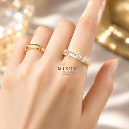TACHIBANA｜18K 黃金 1.00ct 全圈天然鑽石戒指｜Diamond Eternity Band Ring