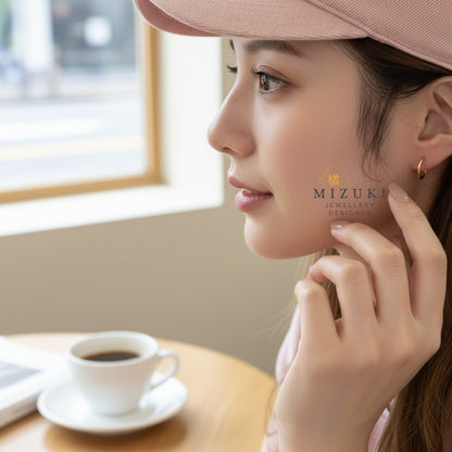 TACHIBANA｜18K金極簡小圓圈耳環｜Classic Hoop Earrings