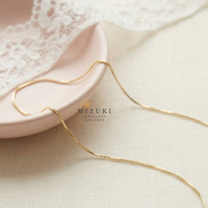 TACHIBANA｜18K 切面細鍊項鍊｜Fine Gold Chain