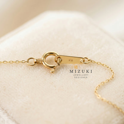TACHIBANA｜18K金 0.20ct 天然鑽石弧形項鍊｜Arc Diamond Necklace