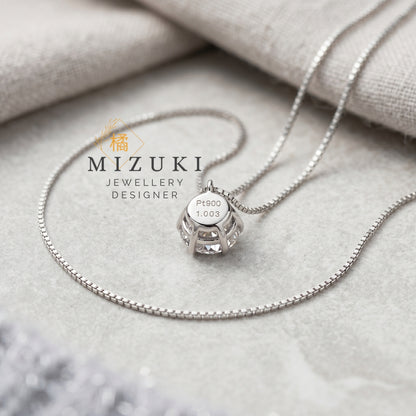TACHIBANA｜Pt 鉑金 1.003ct D Color 天然鑽石項鍊｜Solitaire Diamond Necklace