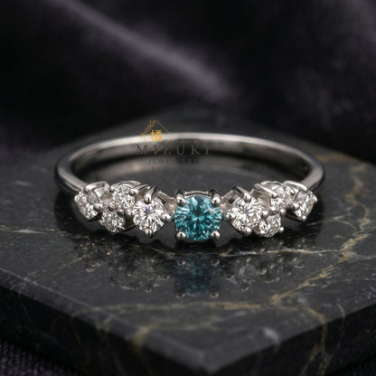 TACHIBANA｜鉑金藍鑽天然鑽石戒指｜Platinum Blue Diamond Ring