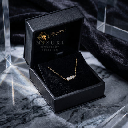 TACHIBANA｜0.30ct 三石鑽石手鍊｜0.30ct Three Stone Diamond Bracelet｜18K Gold