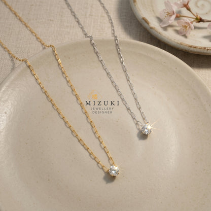 TACHIBANA｜0.50ct 天然鑽石項鍊｜K18・鉑金｜Signature Diamond Necklace