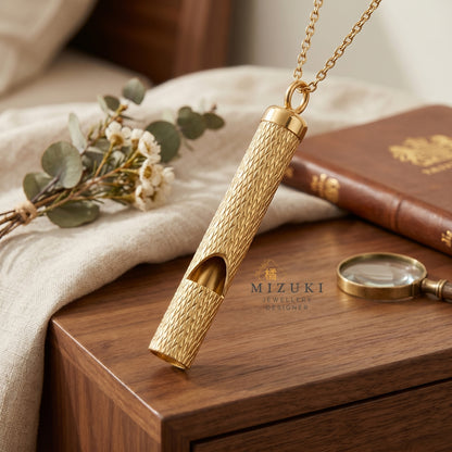 TACHIBANA｜18K 哨子造型吊墜｜可吹響立體設計｜Whistle Pendant