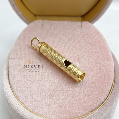 TACHIBANA｜18K 哨子造型吊墜｜可吹響立體設計｜Whistle Pendant