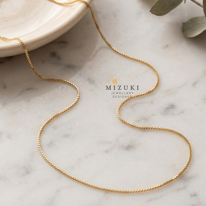 TACHIBANA｜18K 切面細鍊項鍊｜Fine Gold Chain