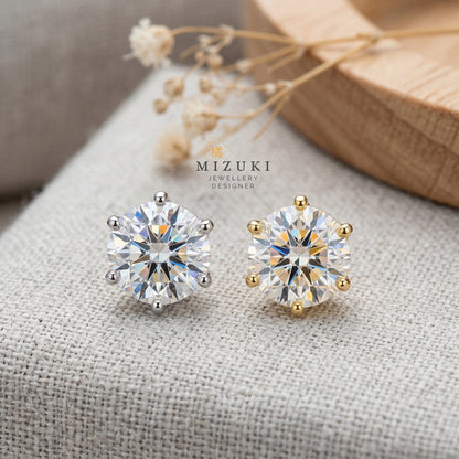 TACHIBANA｜1.0ct 天然鑽石耳釘｜PT900／18K金｜Classic Diamond Stud Earrings