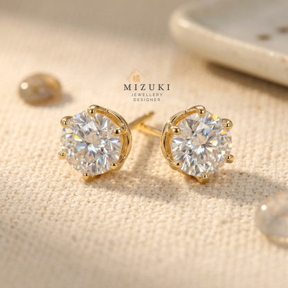 TACHIBANA｜1.0ct 天然鑽石耳釘｜PT900／18K金｜Classic Diamond Stud Earrings