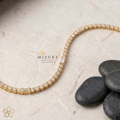 TACHIBANA｜1.0ct Diamond Line Bracelet｜18K 金鑽石直線手鍊