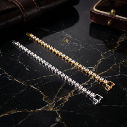 TACHIBANA｜2.0ct 鑽石 Tennis 手鍊｜Diamond Tennis Bracelet｜K18 / PT 鉑金