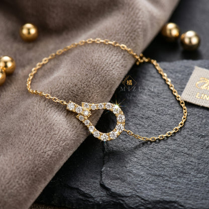 TACHIBANA｜18K 金鑽石 Halo 手鍊｜Diamond Halo Bracelet