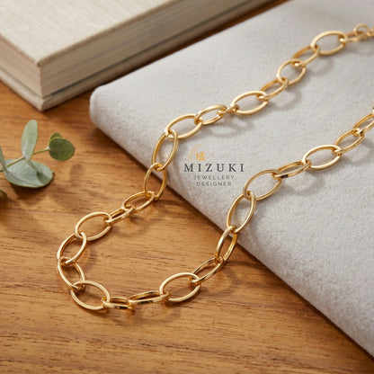 TACHIBANA｜18K 金橢圓鏈條手鍊｜Oval Link Bracelet