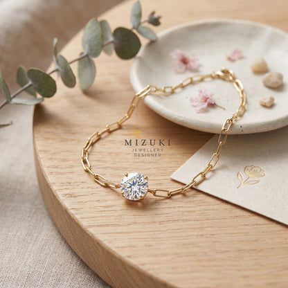 TACHIBANA｜0.50ct 圓形鑽石 Solitaire 手鍊｜Round Diamond Solitaire Bracelet
