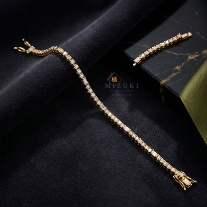TACHIBANA｜1.0ct Diamond Line Bracelet｜18K 金鑽石直線手鍊