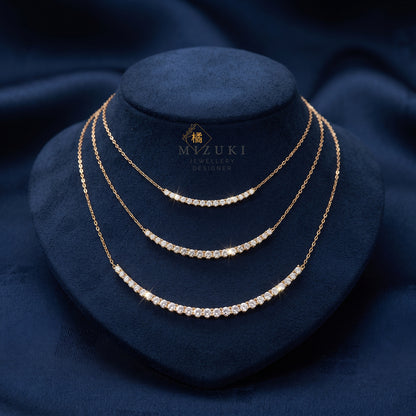 TACHIBANA｜18K 黃金 0.50ct 弧形天然鑽石項鍊｜Arc Diamond Necklace