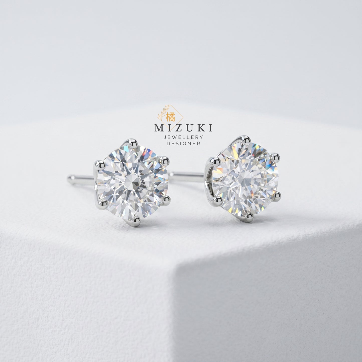 TACHIBANA｜PT950 鉑金 1.00ct 天然鑽石耳環｜經典鑽石耳釘 Fine Jewelry