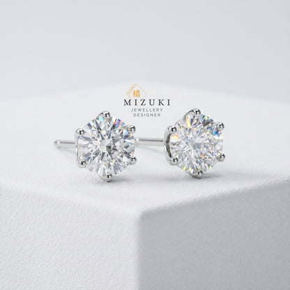 TACHIBANA｜PT950 鉑金 1.00ct 天然鑽石耳環｜經典鑽石耳釘 Fine Jewelry