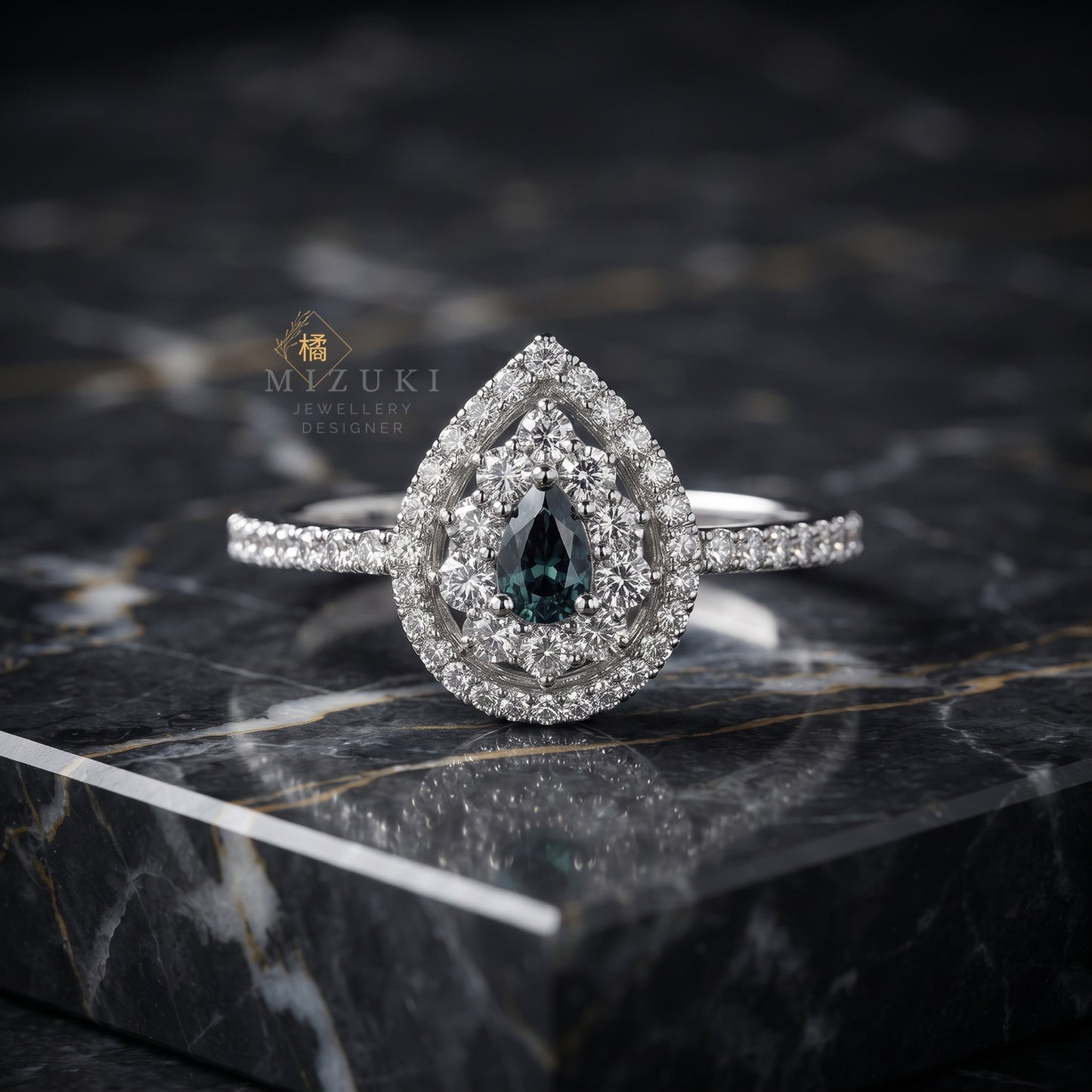 TACHIBANA｜PT950 鉑金 天然亞歷山大石鑽石戒指｜Alexandrite Diamond Ring