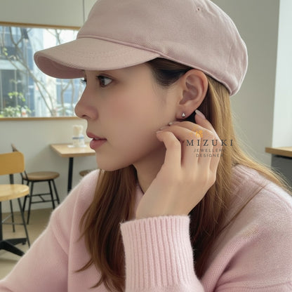TACHIBANA｜極簡水滴耳釘｜18K金／PT900｜Minimal Teardrop Stud Earrings