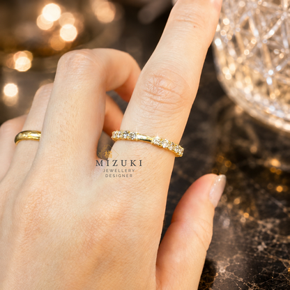 TACHIBANA｜18K 黃金 1.00ct 全圈天然鑽石戒指｜Diamond Eternity Band Ring