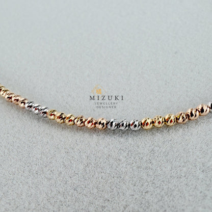 TACHIBANA｜18K 三色珠鍊項鍊｜黃金・鉑金・玫瑰金｜Fine Jewelry