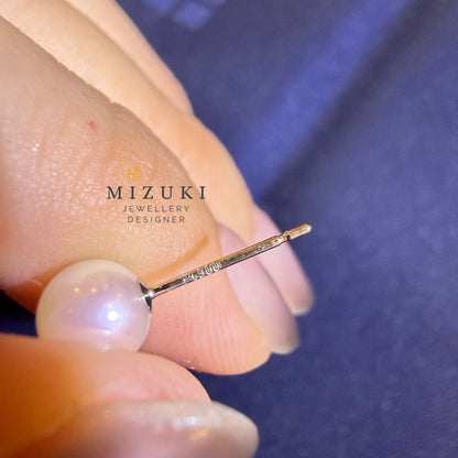 TACHIBANA｜PT900鉑金 Akoya 珍珠 5.5mm 單顆珍珠耳釘