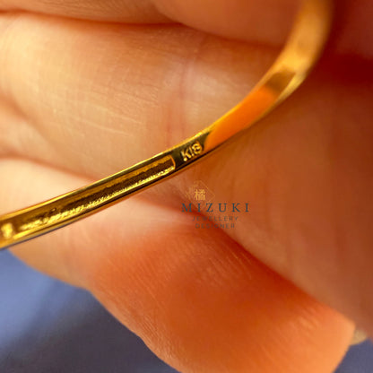 TACHIBANA｜18K 黃金 0.20ct 波浪滿鑽戒指｜Wave Chevron Diamond Ring
