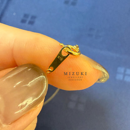 TACHIBANA｜18K黃金 0.20ct Wave Chevron 天然鑽石項鍊｜日常 Fine Jewelry