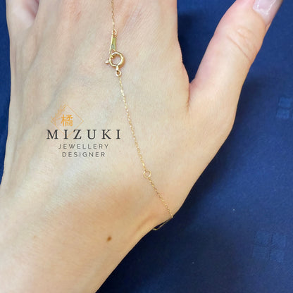 TACHIBANA｜18K黃金 0.20ct Wave Chevron 天然鑽石項鍊｜日常 Fine Jewelry