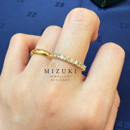 TACHIBANA｜18K 黃金 1.00ct 全圈天然鑽石戒指｜Diamond Eternity Band Ring