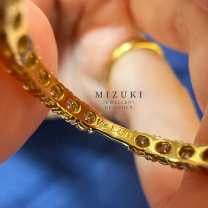 TACHIBANA｜18K 黃金 1.00ct 全圈天然鑽石戒指｜Diamond Eternity Band Ring