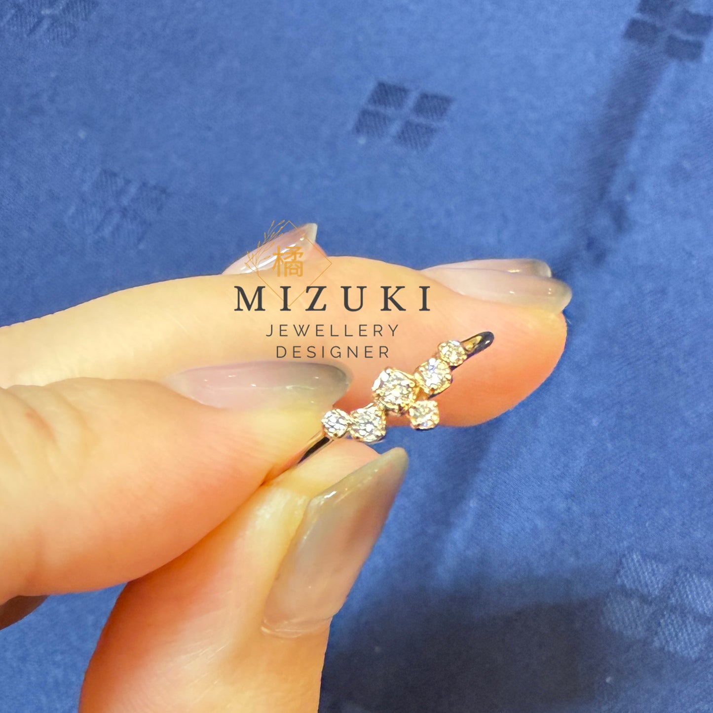 TACHIBANA｜18K 黃金 0.10ct 花朵天然鑽石戒指｜Bloom Diamond Ring