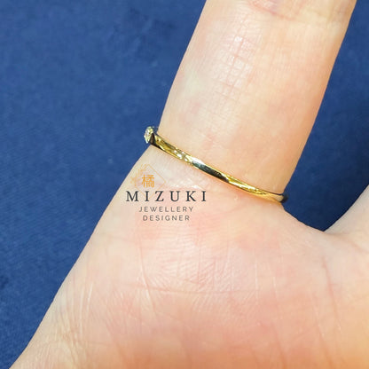 TACHIBANA｜18K 黃金 0.30ct 半圈排鑽戒指｜Half Eternity Diamond Ring