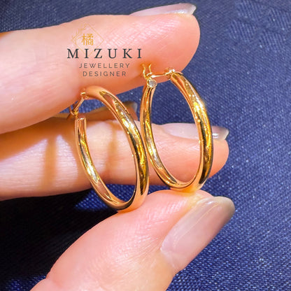 TACHIBANA｜18K 黃金經典圈圈耳環｜Double Hoop Gold Earrings