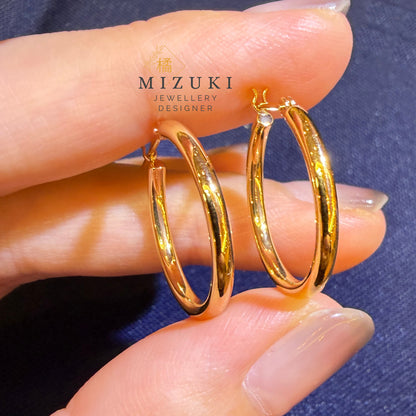 TACHIBANA｜18K 黃金經典圈圈耳環｜Double Hoop Gold Earrings