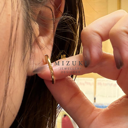 TACHIBANA｜18K 黃金經典圈圈耳環｜Double Hoop Gold Earrings