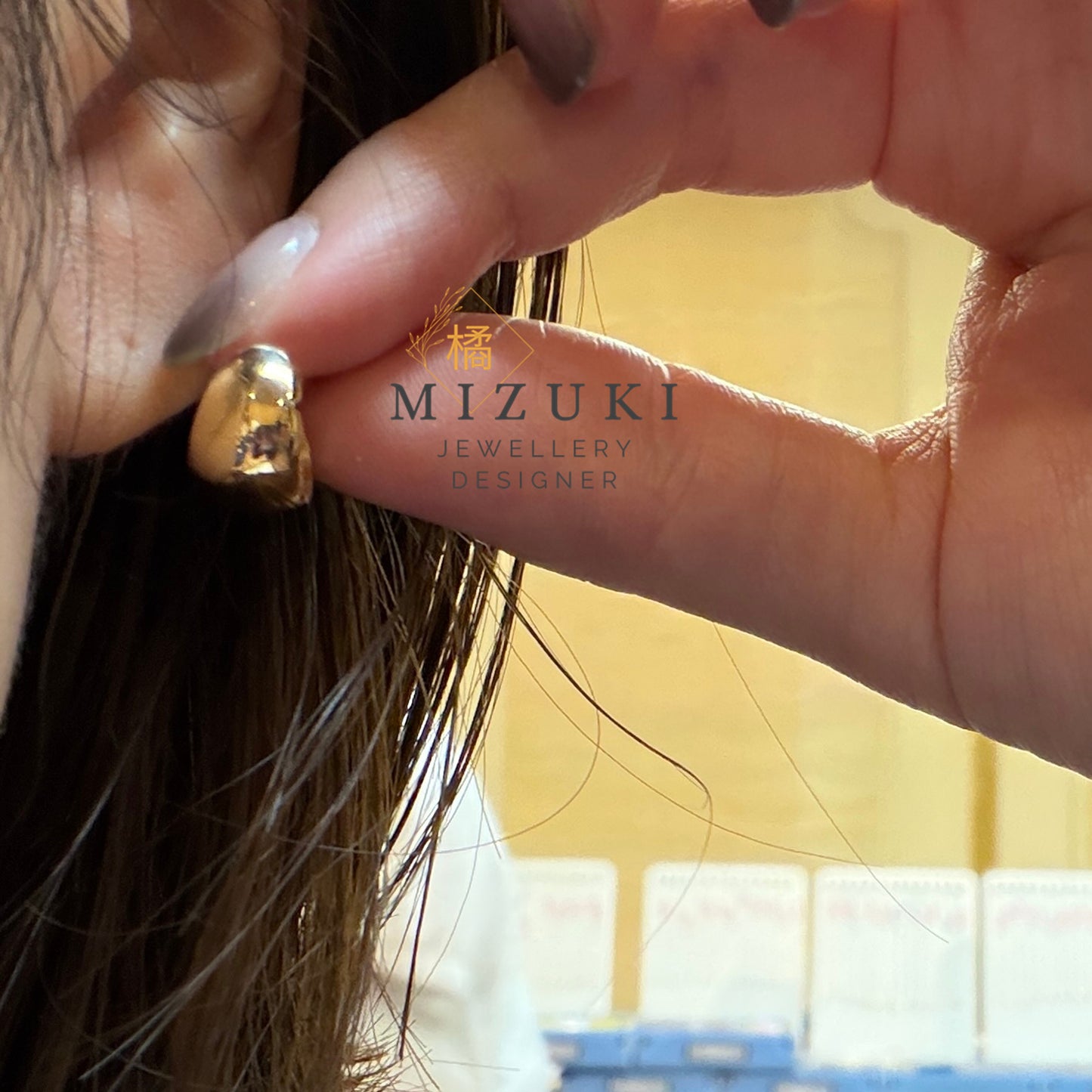 TACHIBANA｜18K 黃金半圓弧耳環｜Half Hoop Gold Earrings