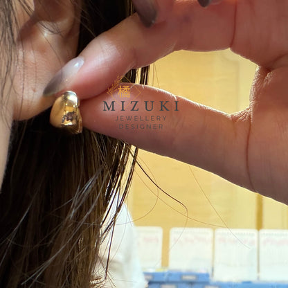 TACHIBANA｜18K 黃金半圓弧耳環｜Half Hoop Gold Earrings