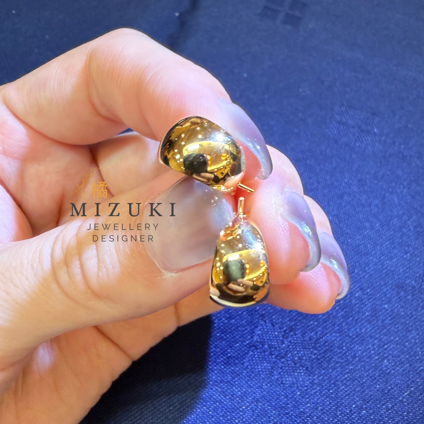 TACHIBANA｜18K 黃金半圓弧耳環｜Half Hoop Gold Earrings
