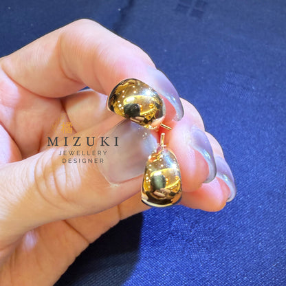 TACHIBANA｜18K 黃金半圓弧耳環｜Half Hoop Gold Earrings