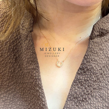 TACHIBANA｜18K 黃金 0.10ct 幸運馬蹄天然鑽石項鍊｜Horseshoe Diamond Necklace