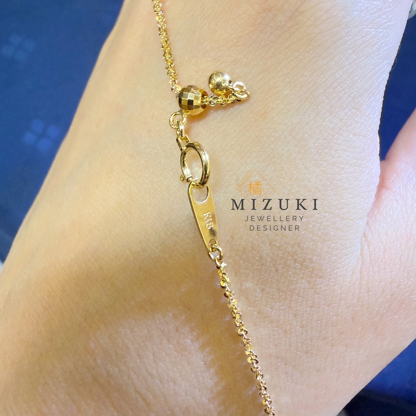 TACHIBANA｜18K 金 水波紋項鍊 45cm｜經典百搭素鍊