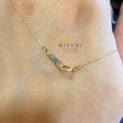 TACHIBANA｜18K 黃金 0.08ct 花環天然鑽石項鍊｜Openwork Wreath Diamond Pendant