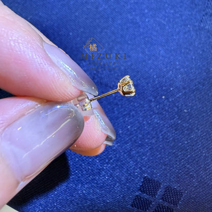 TACHIBANA｜18K 黃金 0.50ct 花朵群鑲天然鑽石耳釘｜Cluster Diamond Stud Earrings