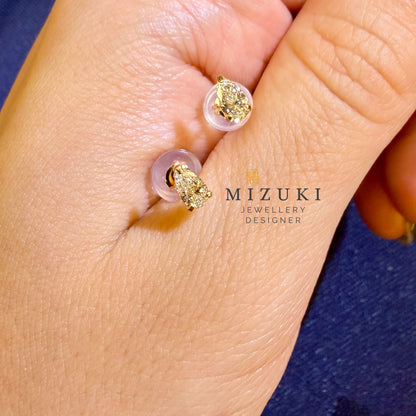 TACHIBANA｜18K 黃金 0.36ct 梨形天然鑽石耳釘｜Pear Diamond Stud Earrings