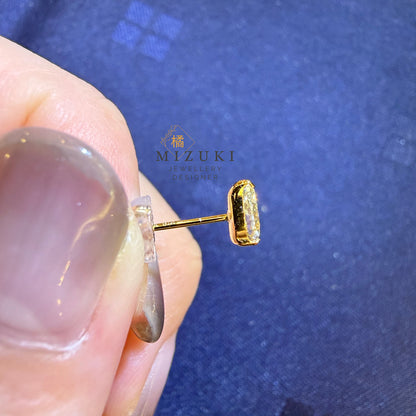 TACHIBANA｜18K 黃金 0.50ct 梨形天然鑽石耳釘｜Pear Diamond Stud Earrings