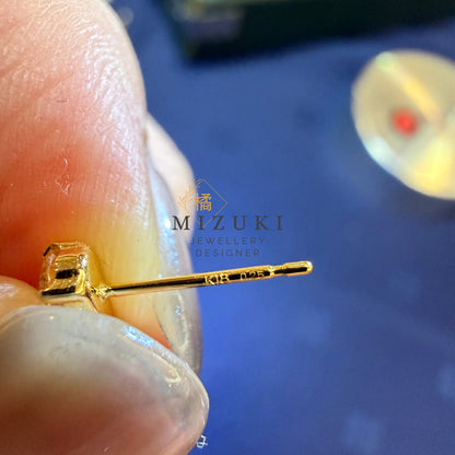TACHIBANA｜18K 黃金 0.50ct 梨形天然鑽石耳釘｜Pear Diamond Stud Earrings