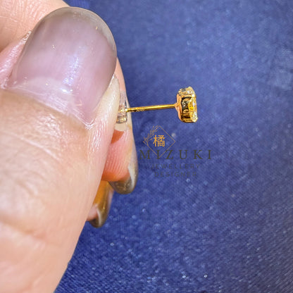 TACHIBANA｜18K 黃金 0.60ct 橢圓天然鑽石耳釘｜Oval Diamond Stud Earrings